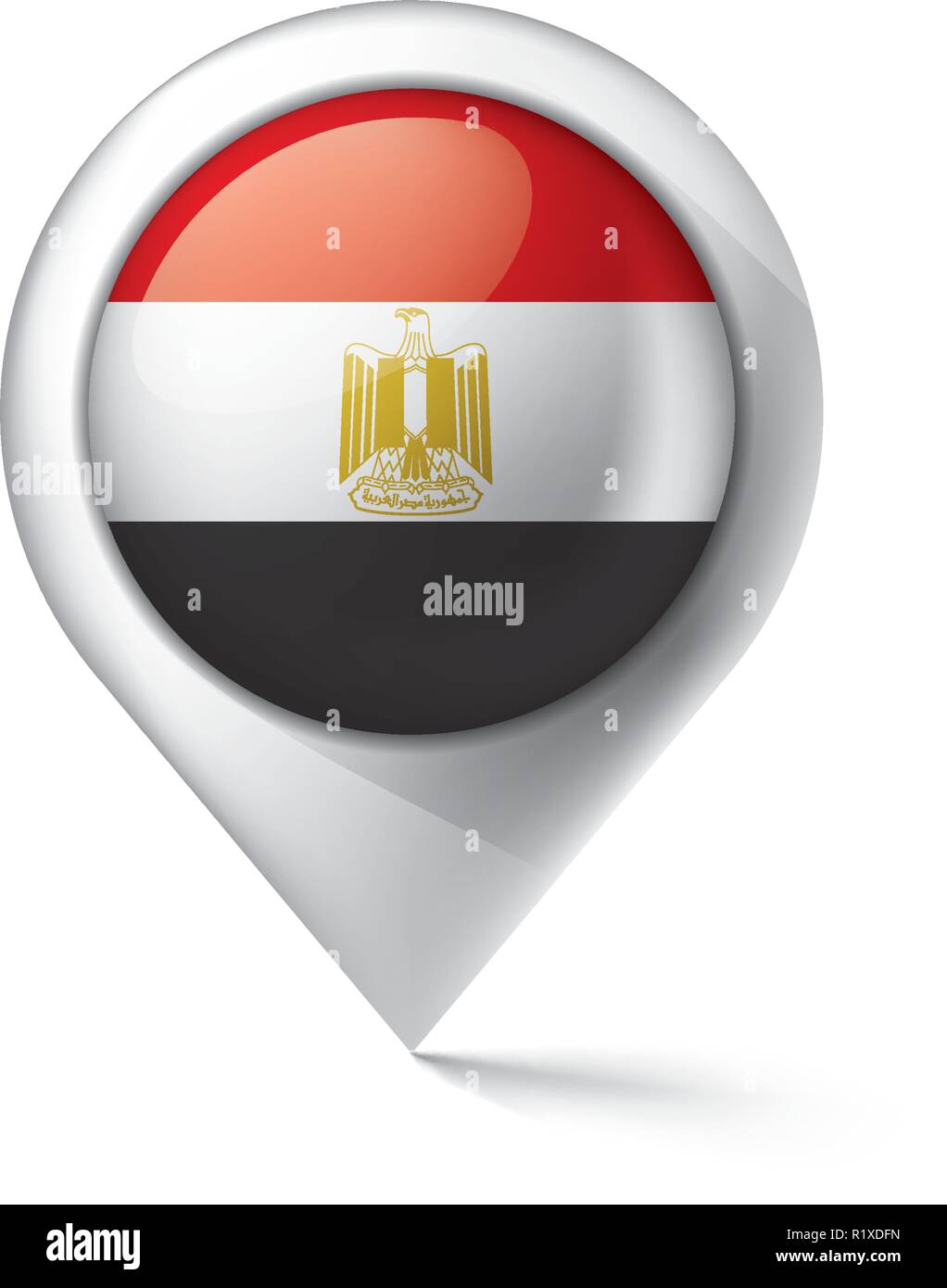 Egypt flag, vector illustration on a white background Stock Vector ...