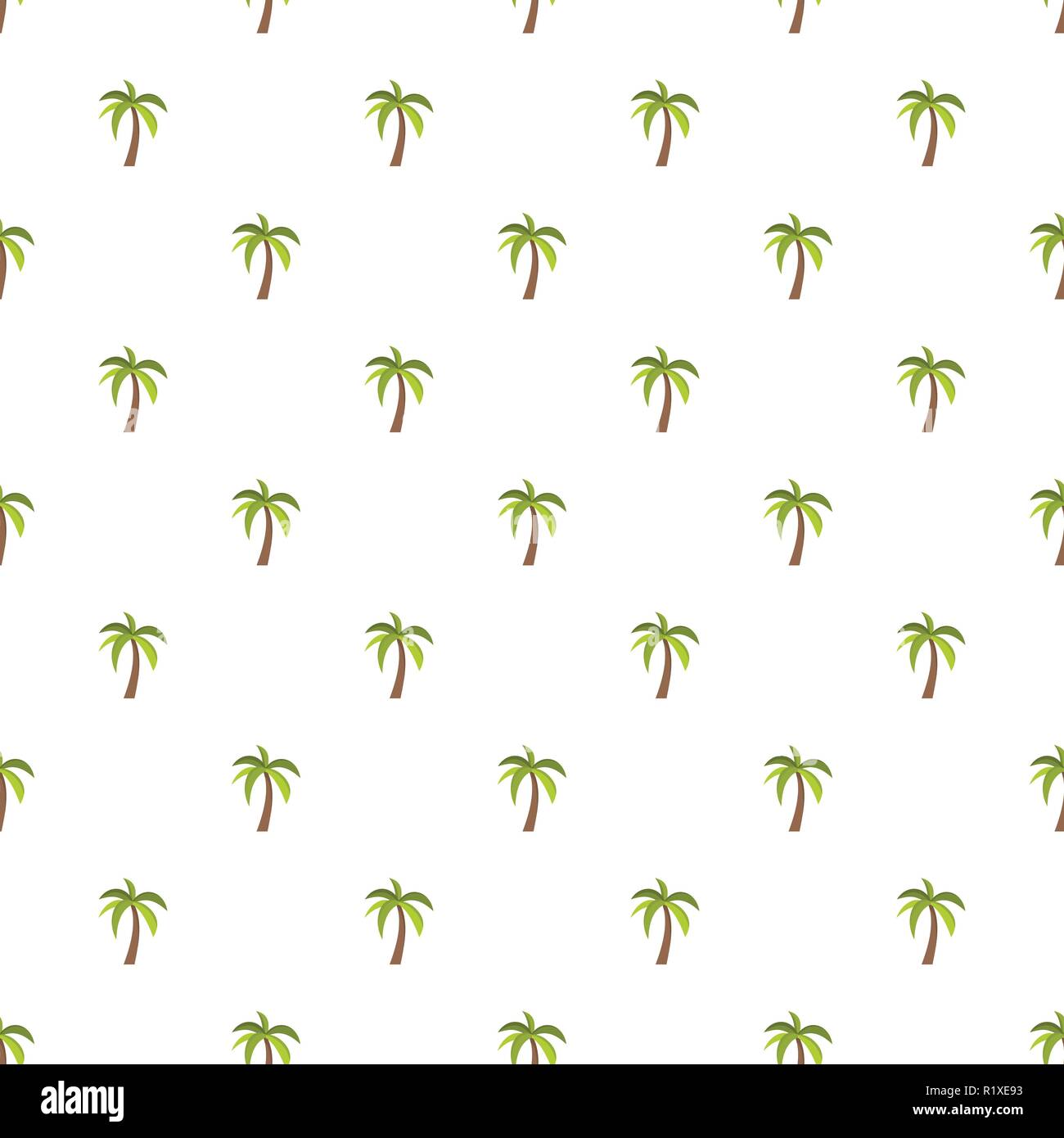 Palm tree pattern seamless in flat style for any design Stock Vector