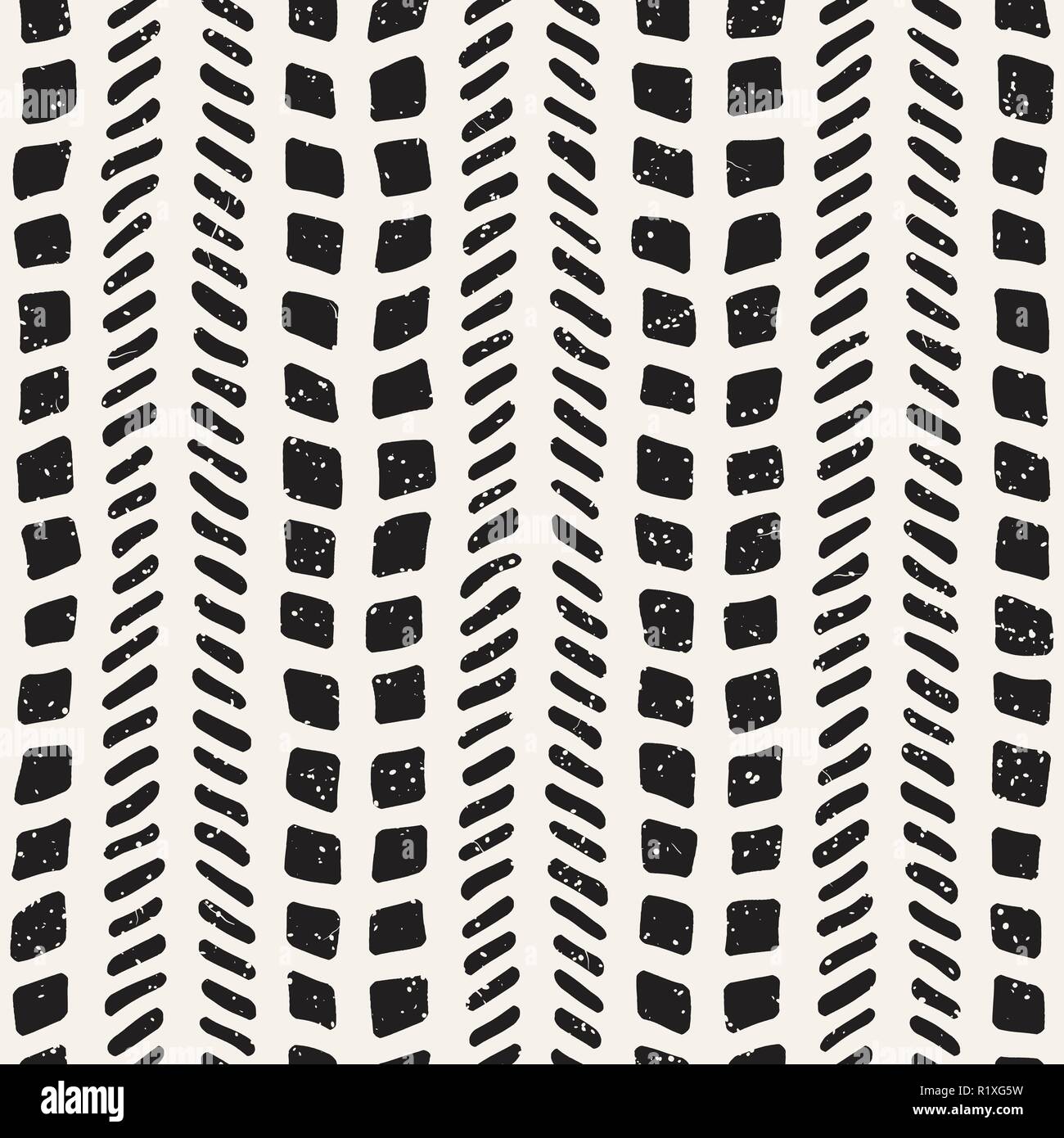 Simple ink geometric pattern. Monochrome black and white strokes ...