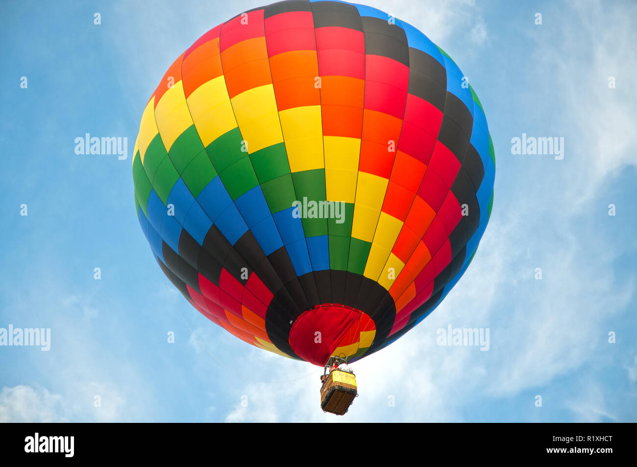 The air quality and wind helped tip the balloon to add to the excitement of the ride. Stock Photo