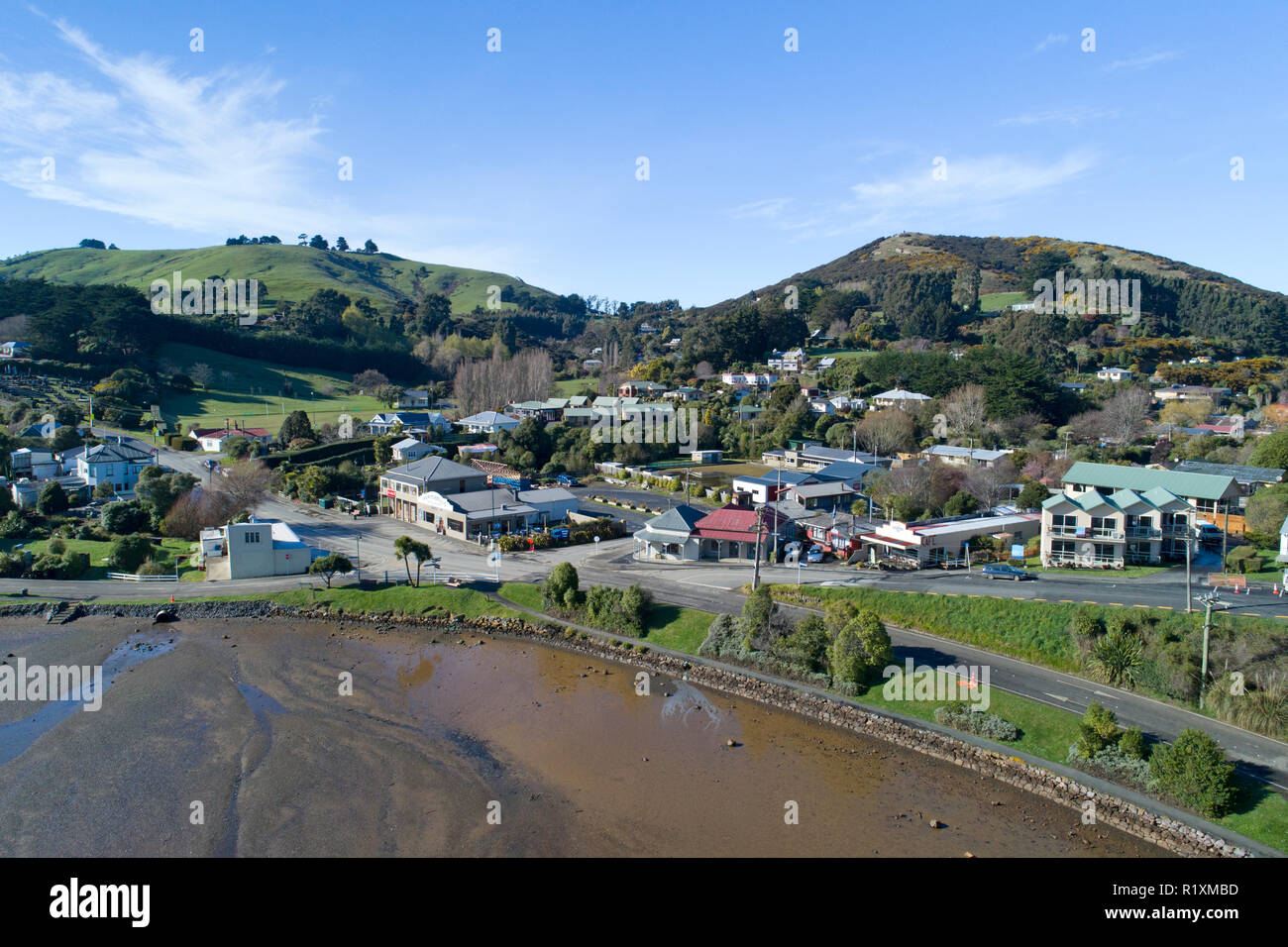 Portobello Village, Otago Peninsula, and Otago Harbour, Dunedin, South