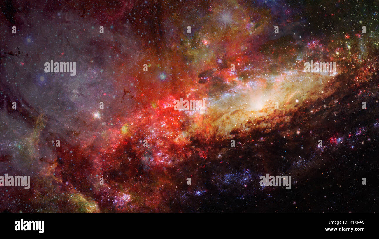 Universe filled with stars, nebula and galaxy. Elements of this image ...