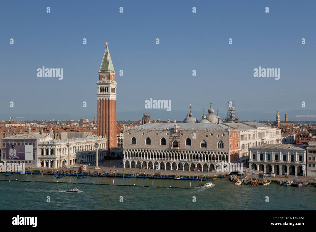 Saint Marks Square, Campanile de San Marco and the Doge's Palace, Venice, Italy Stock Photo