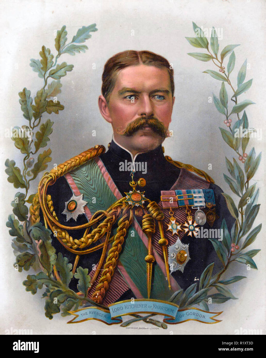 HERBERT KITCHENER, 1st Earl Kitchener (1850-1916) British Army Field Marshal Stock Photo