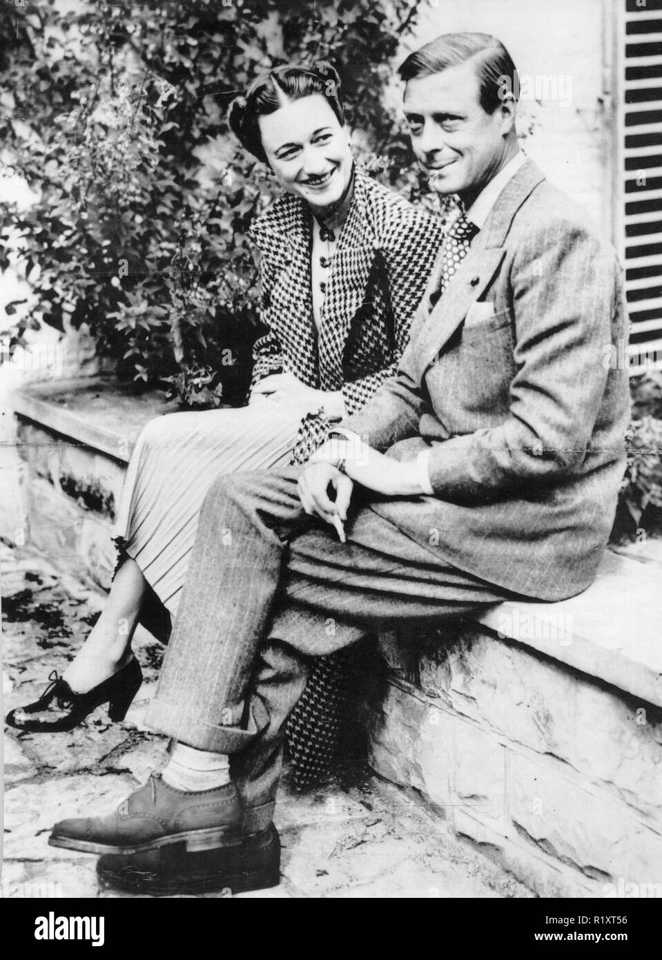 DUKE OF WINDSOR with Wallis Simpson about 1937 Stock Photo