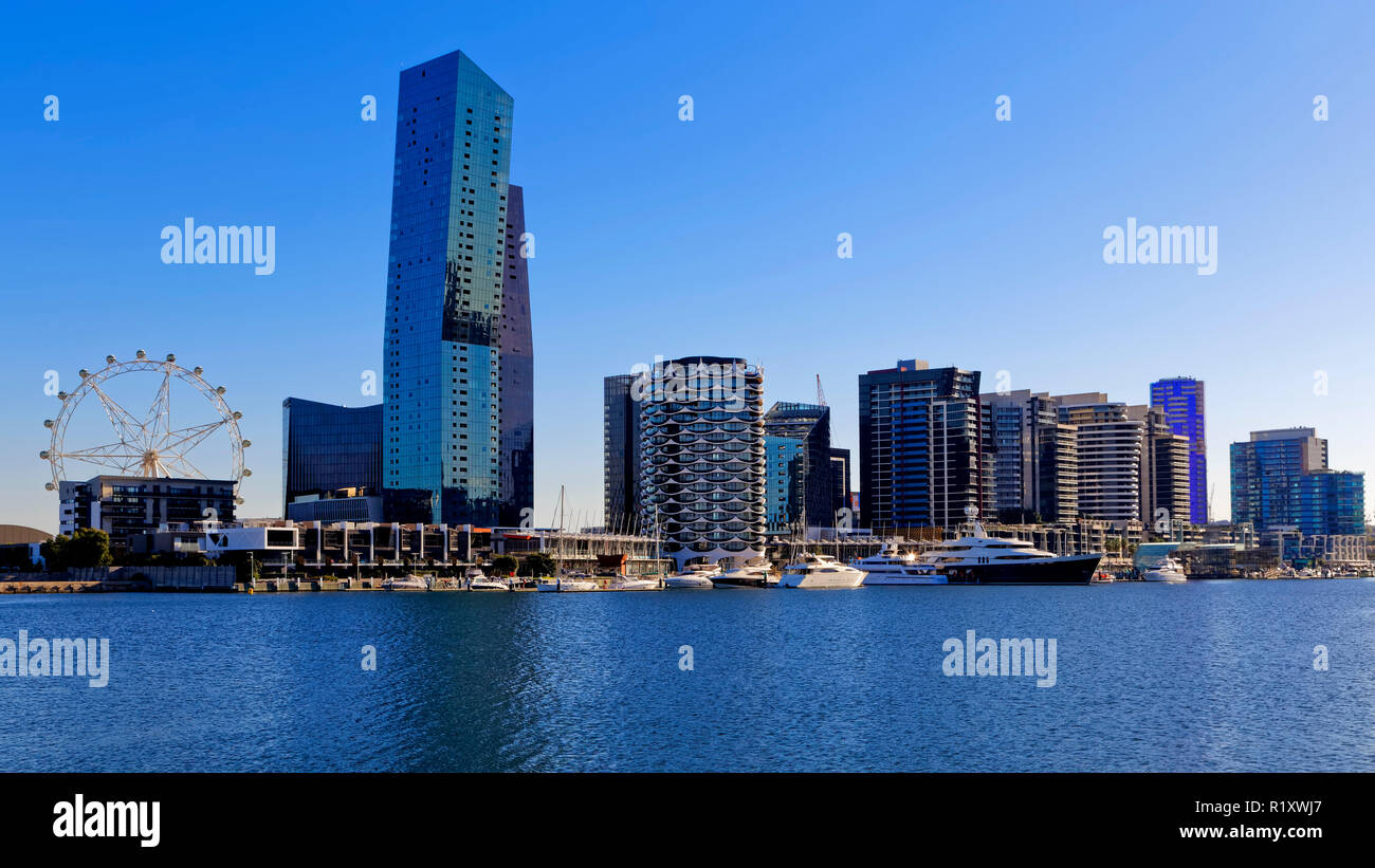 Waterfront City, New Quay, Melbourne Docklands, Marina, Australia Stock Photo