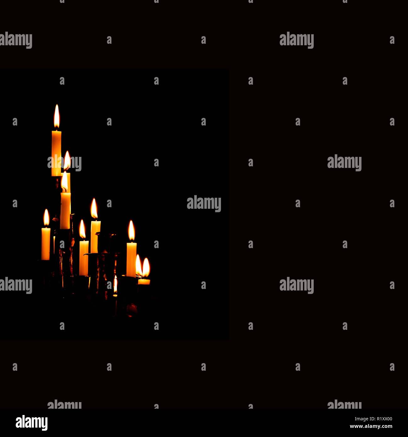 Church Christmas candles Stock Photo Alamy