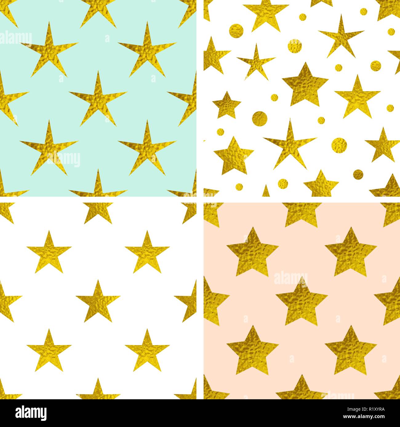 Gold foil stars vector white background hi-res stock photography and images  - Alamy