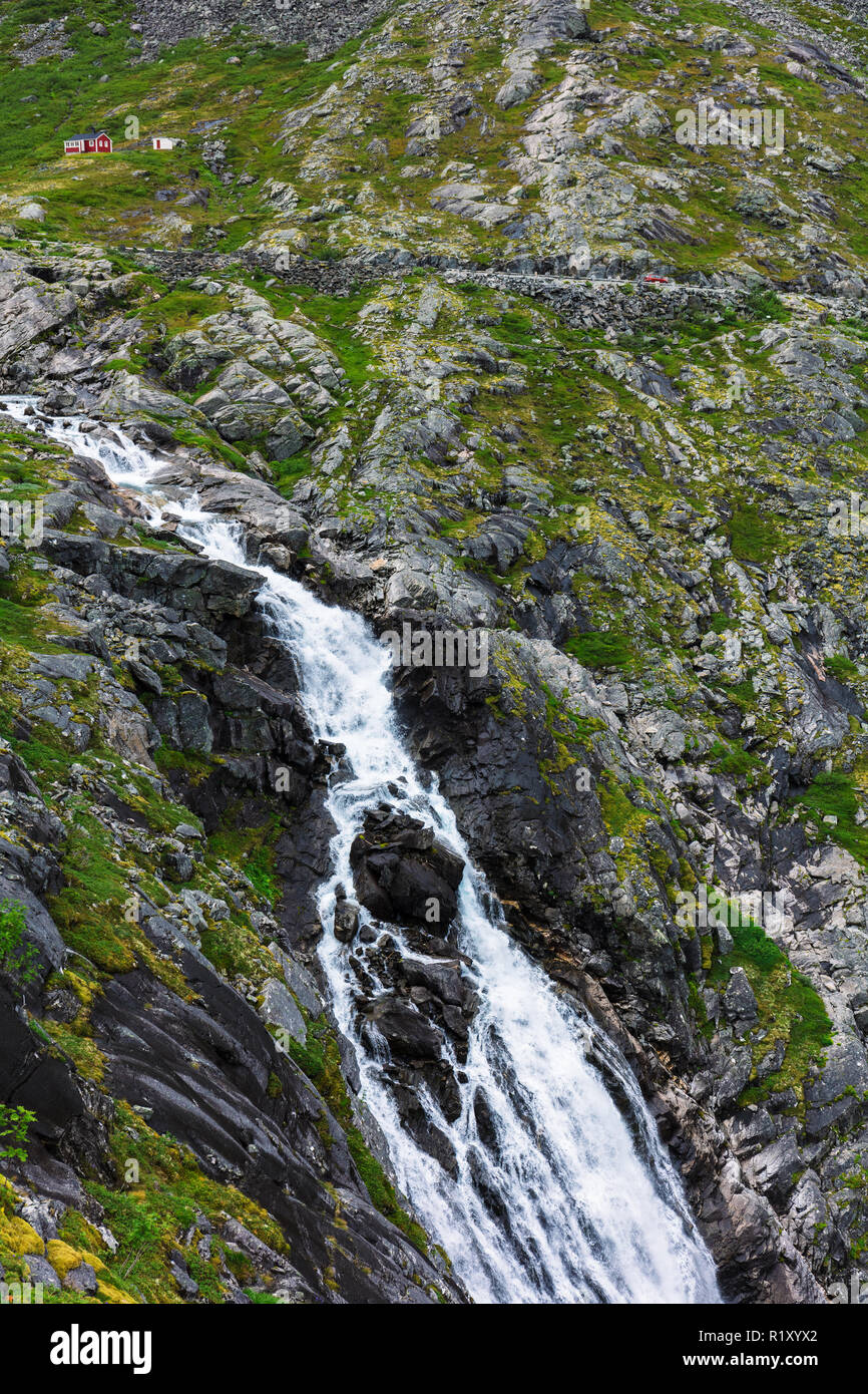 Norway troll road - mountain route of Trollstigen Stock Photo