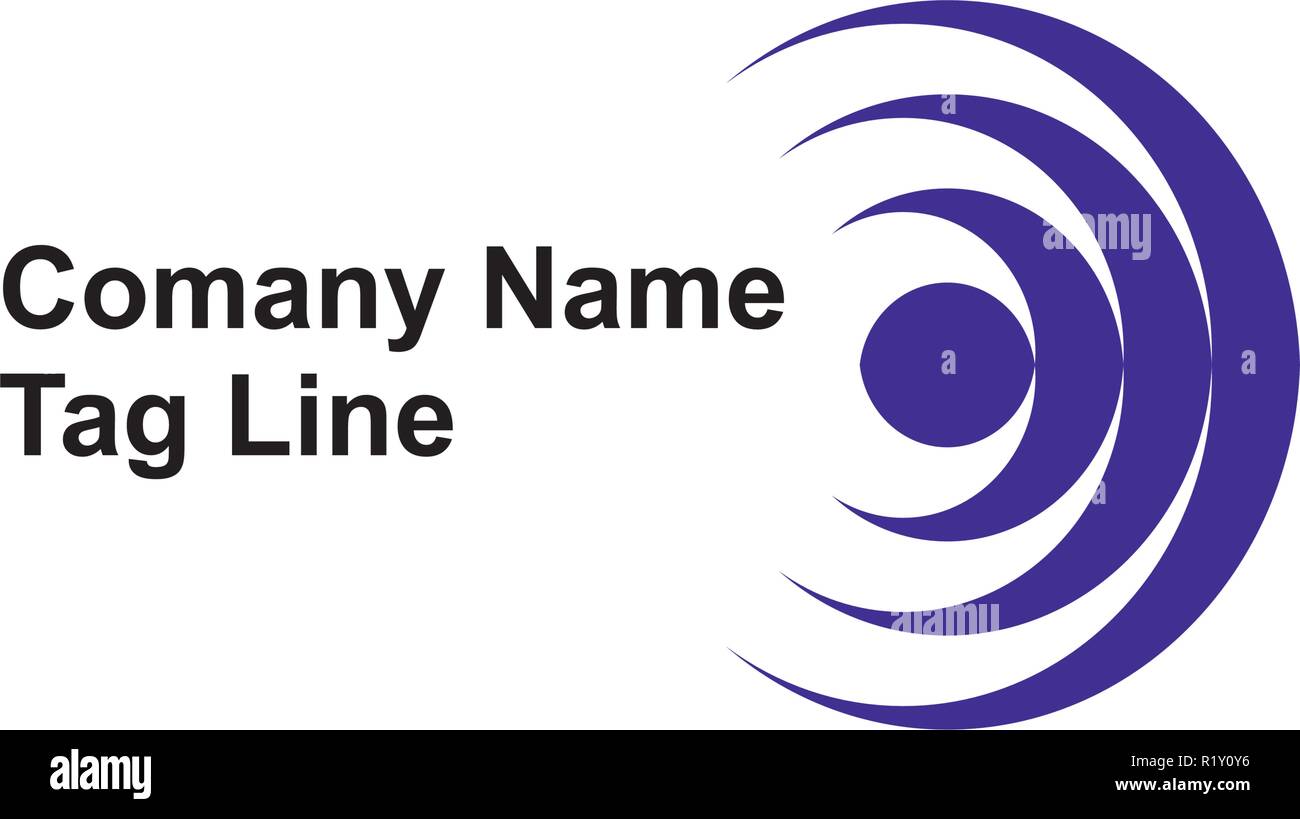 A eye shape vector dark blue color and white background with text ...