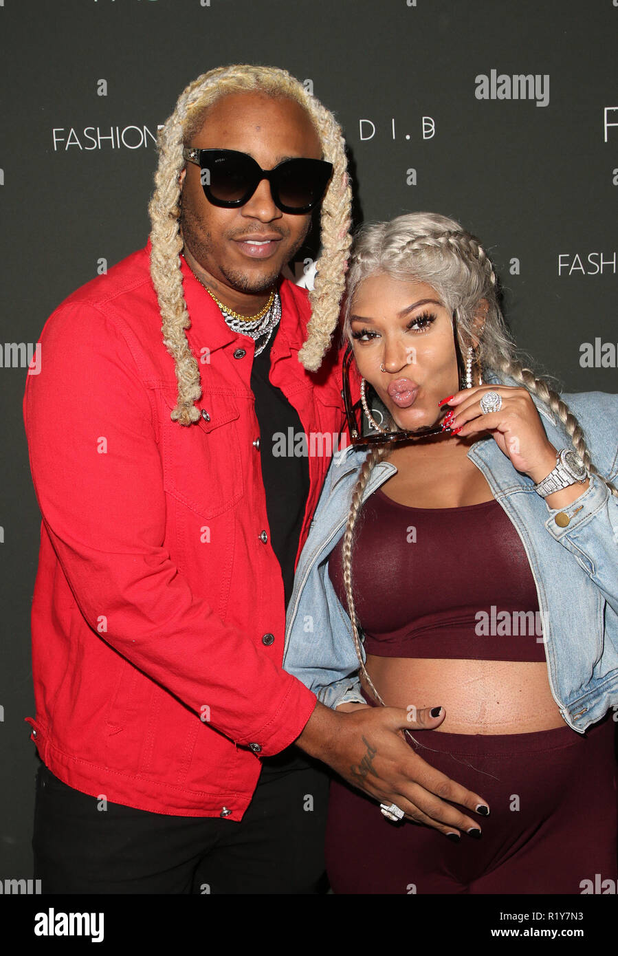 Hollywood, Ca. 14th Nov, 2018. Floyd Bentley, A1, Lyrica Anderson, at