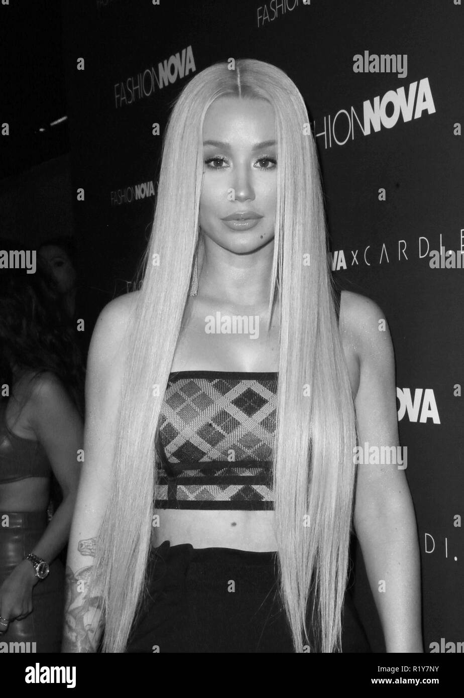 Hollywood, Ca. 14th Nov, 2018. Iggy Azalea, at Fashion Nova x Cardi B Collaboration Launch Event at Boulevard3 in Hollywood, California on November 14, 2018, Credit: Faye Sadou/Media Punch/Alamy Live News Stock Photo