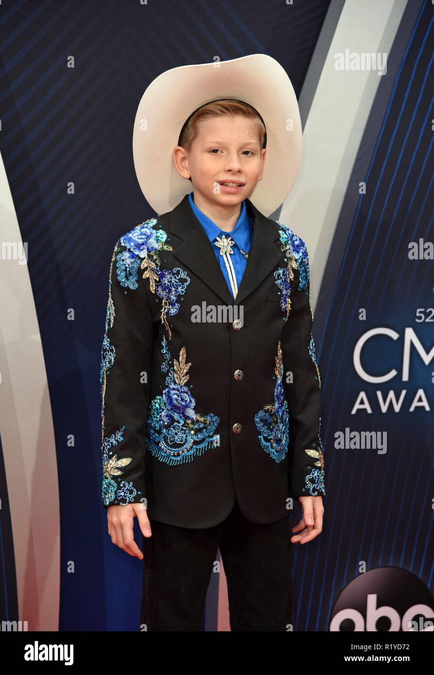 Nashville, TN, USA. 14th Nov, 2018. Mason Ramsey at arrivals for The