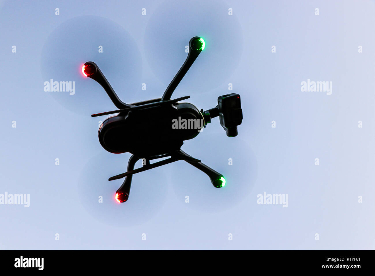 flying the gopro karma Stock Photo