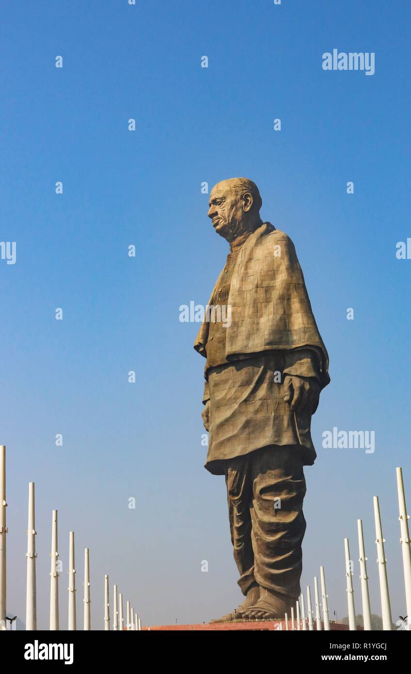 The world's tallest statue, 'Statue of unity',at a height of 182 metres of Sri Sardar Vallabhai