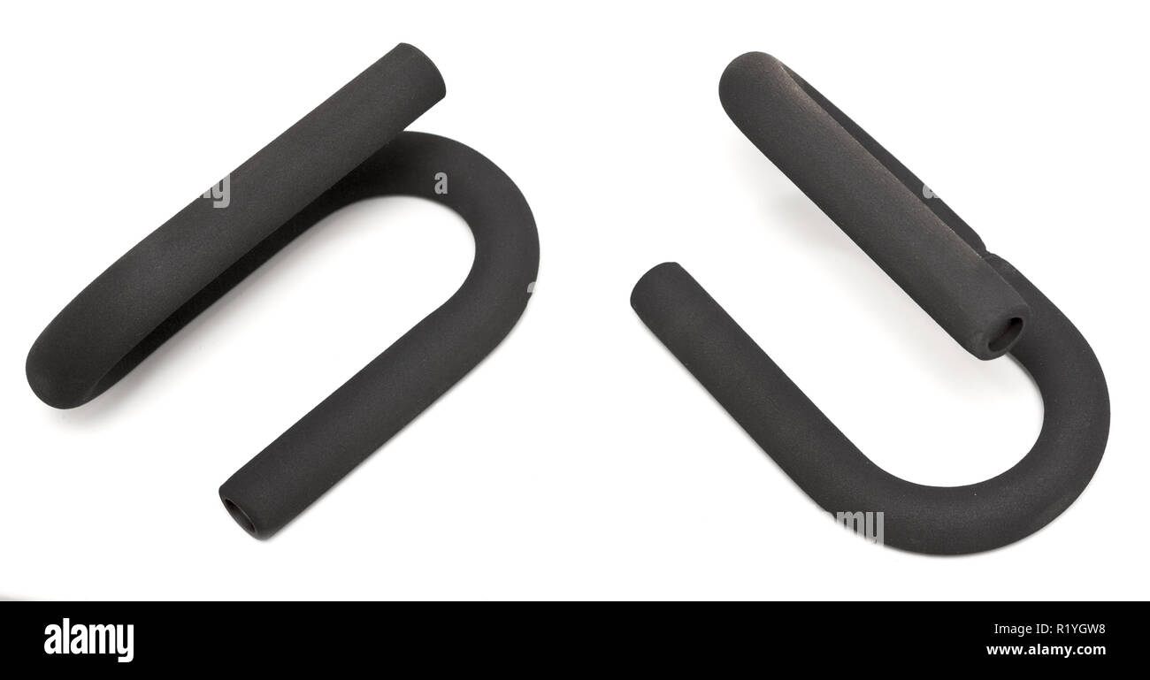 Push-up bars isolated on white Stock Photo - Alamy