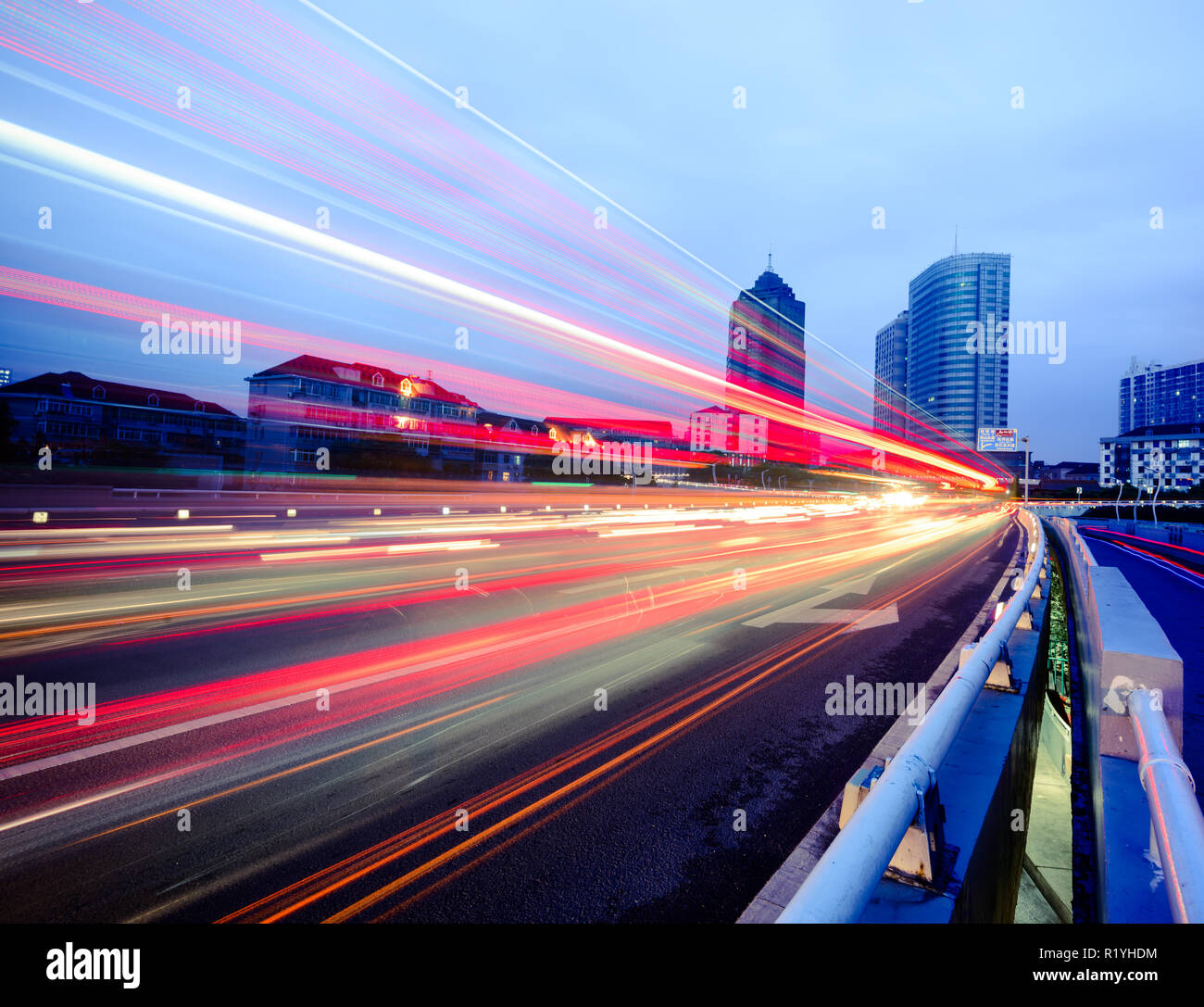 the night of modern bridge, Stock Photo