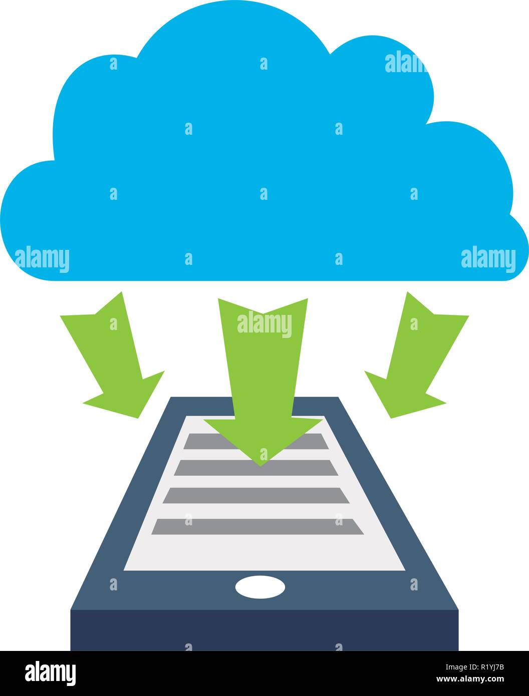 smartphone with cloud computing vector illustration design Stock Vector