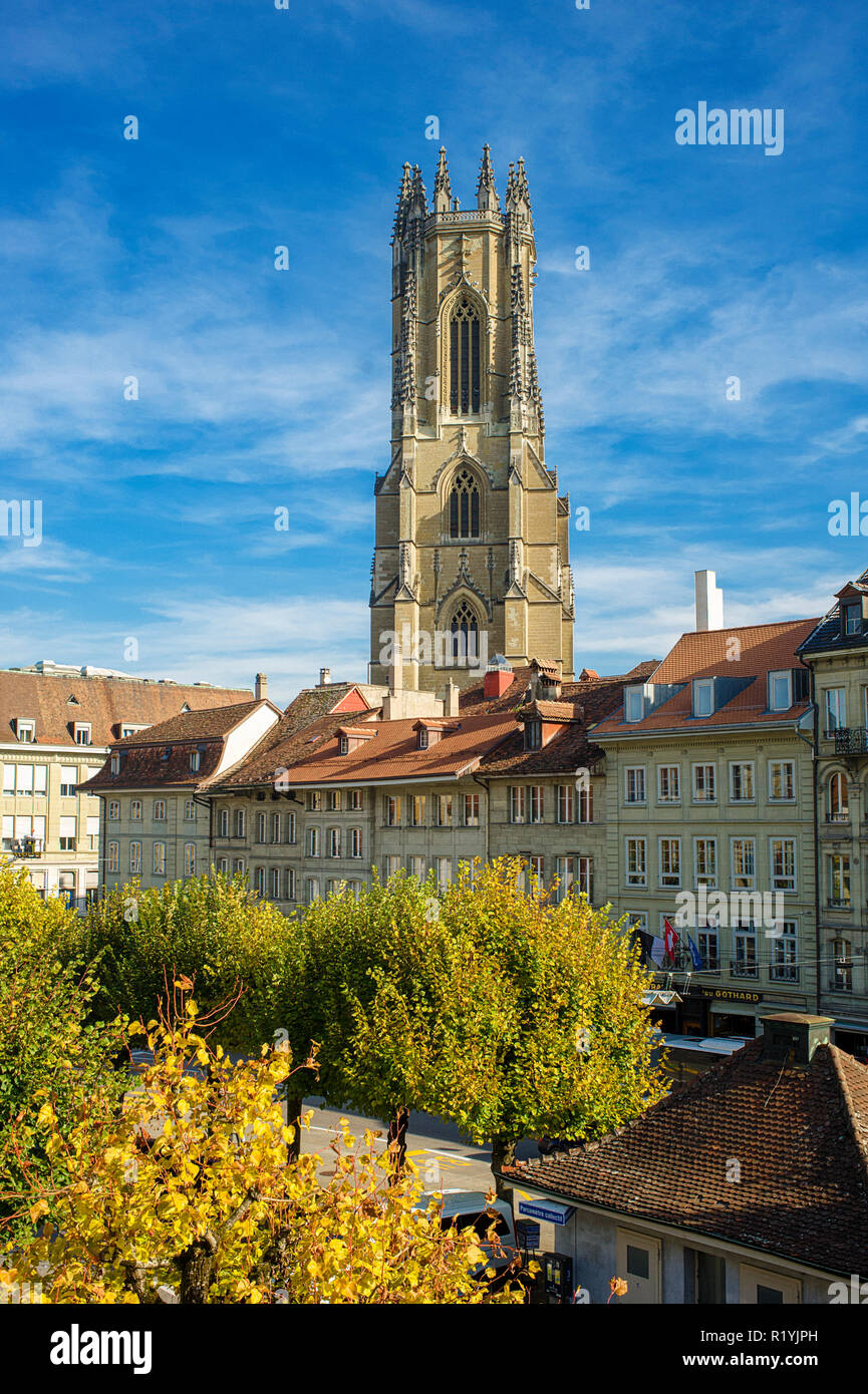 Saint Nicolas De Fribourg Cathedral Radiating Gothic Style Dominates saint-nicolas-de-fribourg-cathedral-radiating-gothic-style-dominates