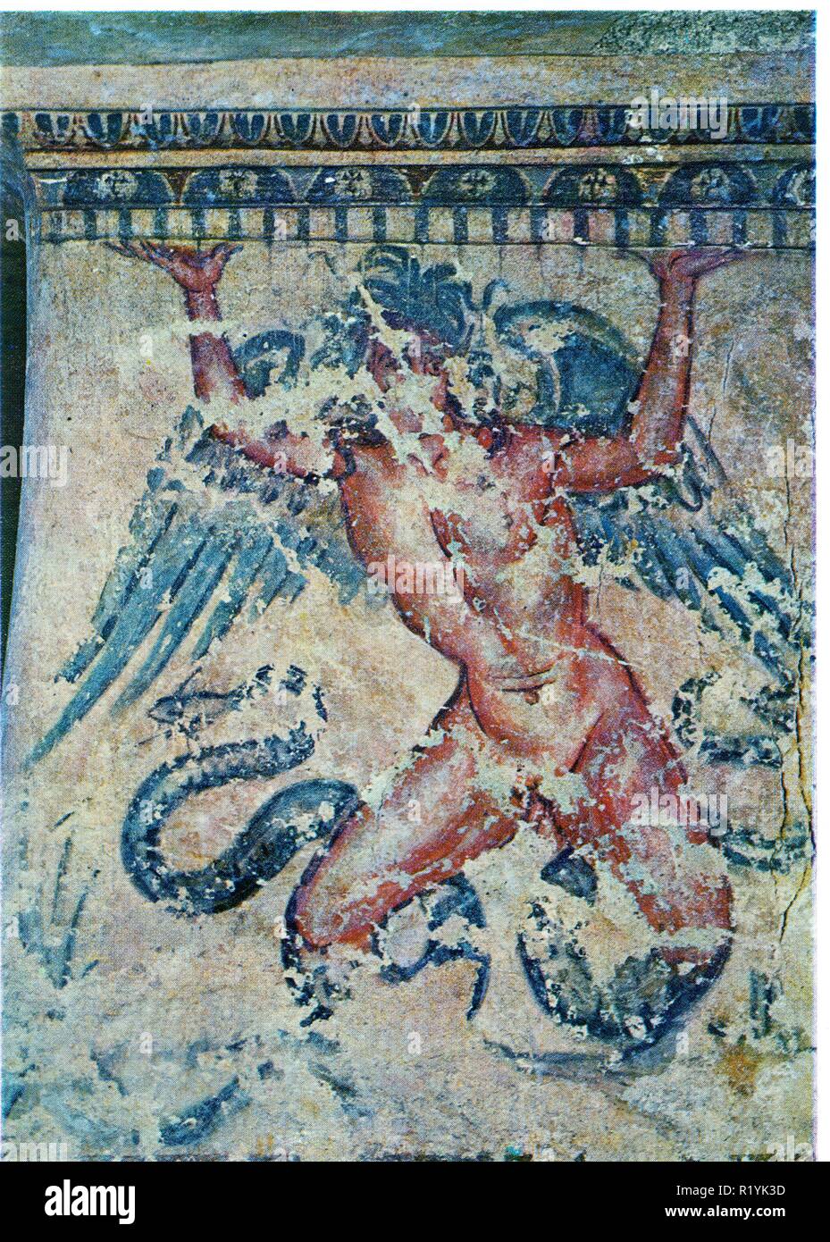 TOMBE DU TYPHON . PEINTURE ÉTRUSQUE DE TARQUINIA Stock Photo Alamy