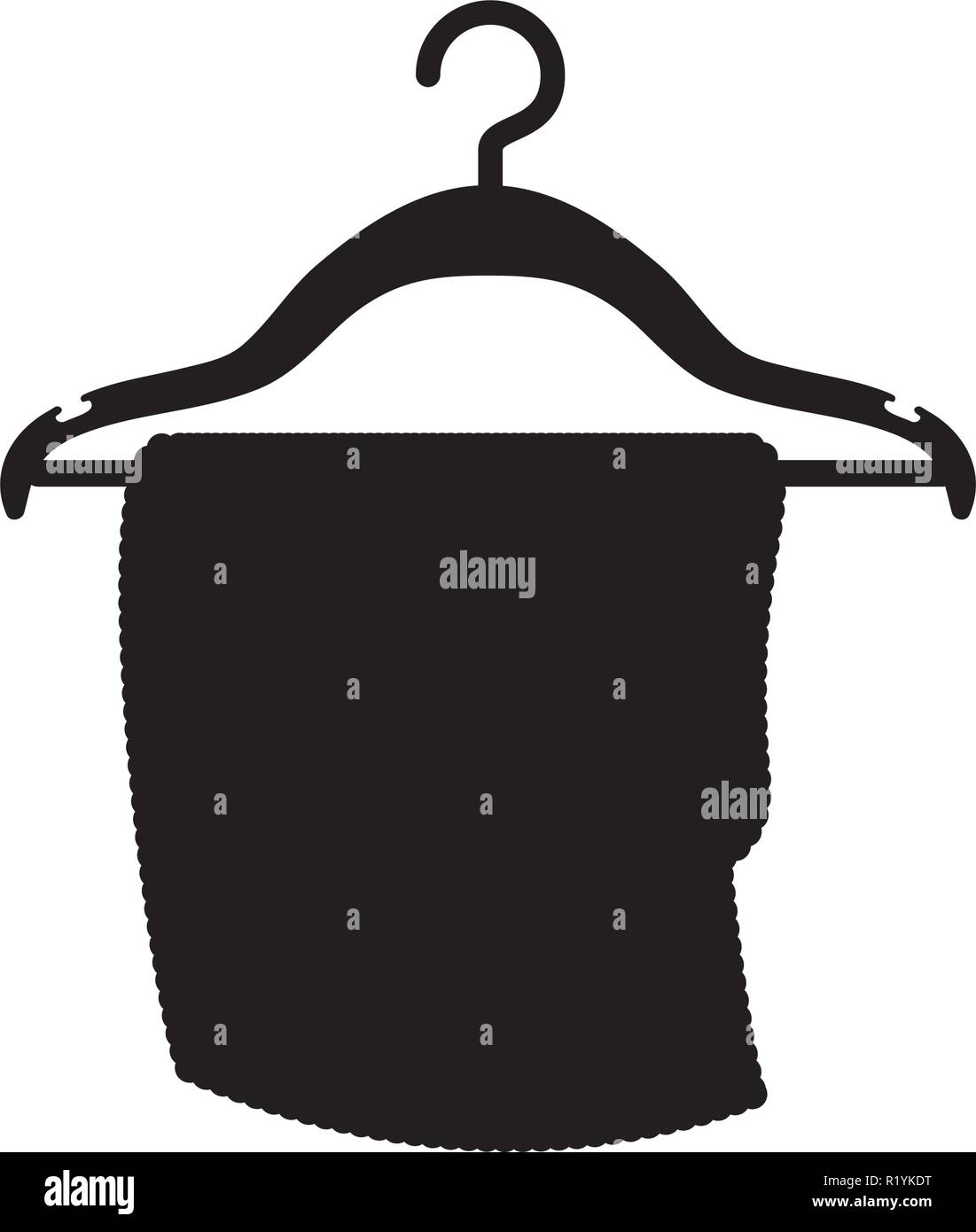 towel spa hanging in hook vector illustration design Stock Vector