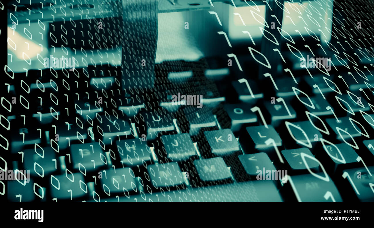 Deep machine learning computer, ai self learn Stock Photo
