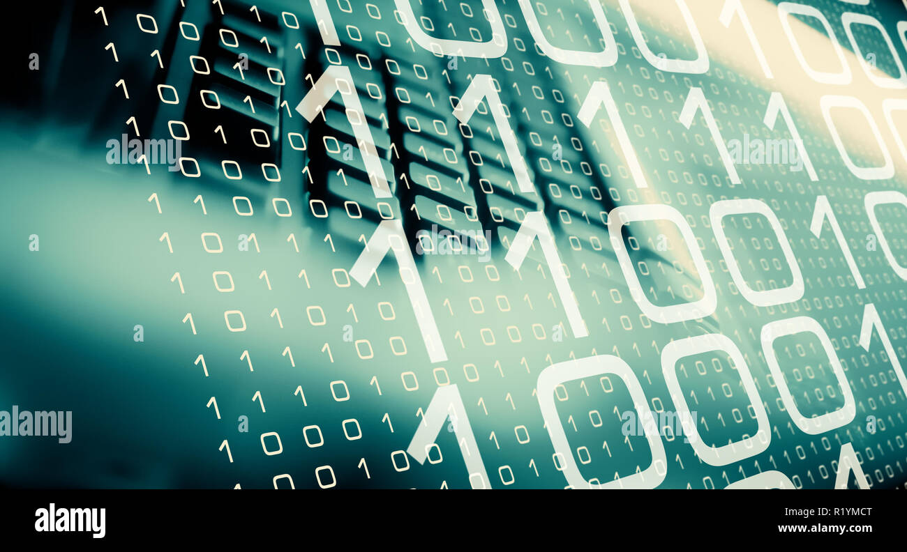 Computer ai deep learning chip algorithm Stock Photo