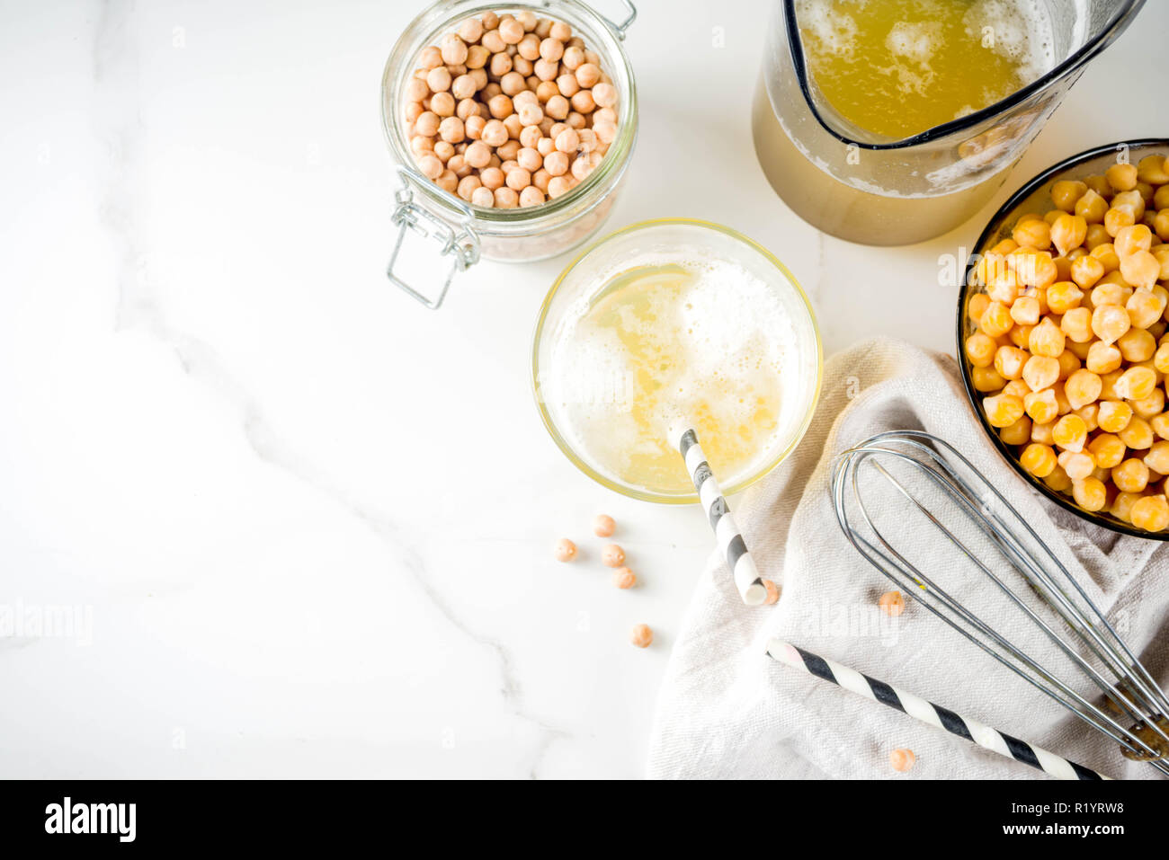Chickpea broth aquafaba, liquid water brine, Replace egg in baking for