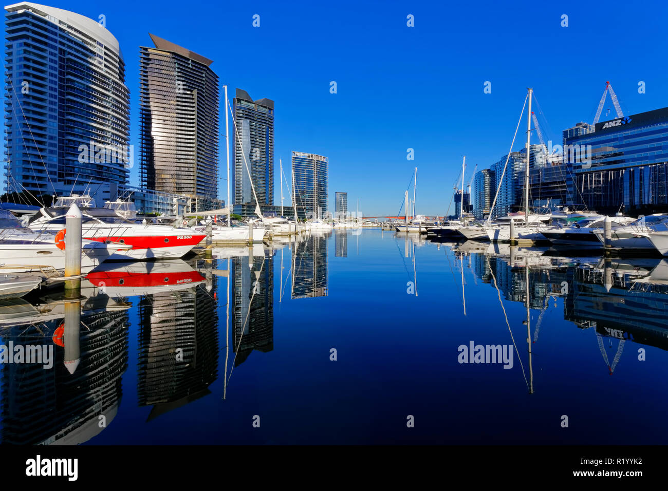 Victoria Harbour Marina Reflections, Melbourne Docklands, Victoria