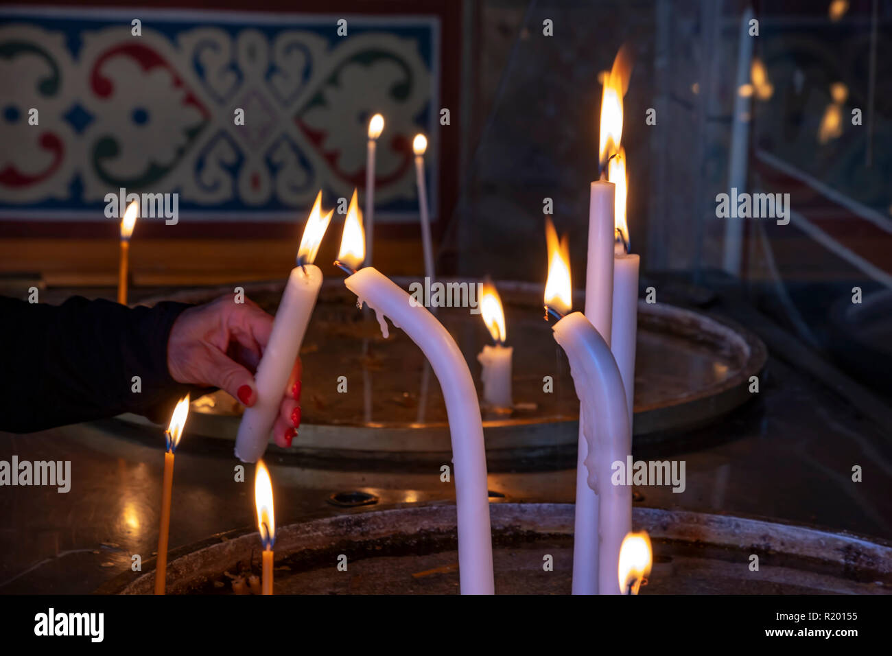 Candle church praying hires stock photography and images Alamy