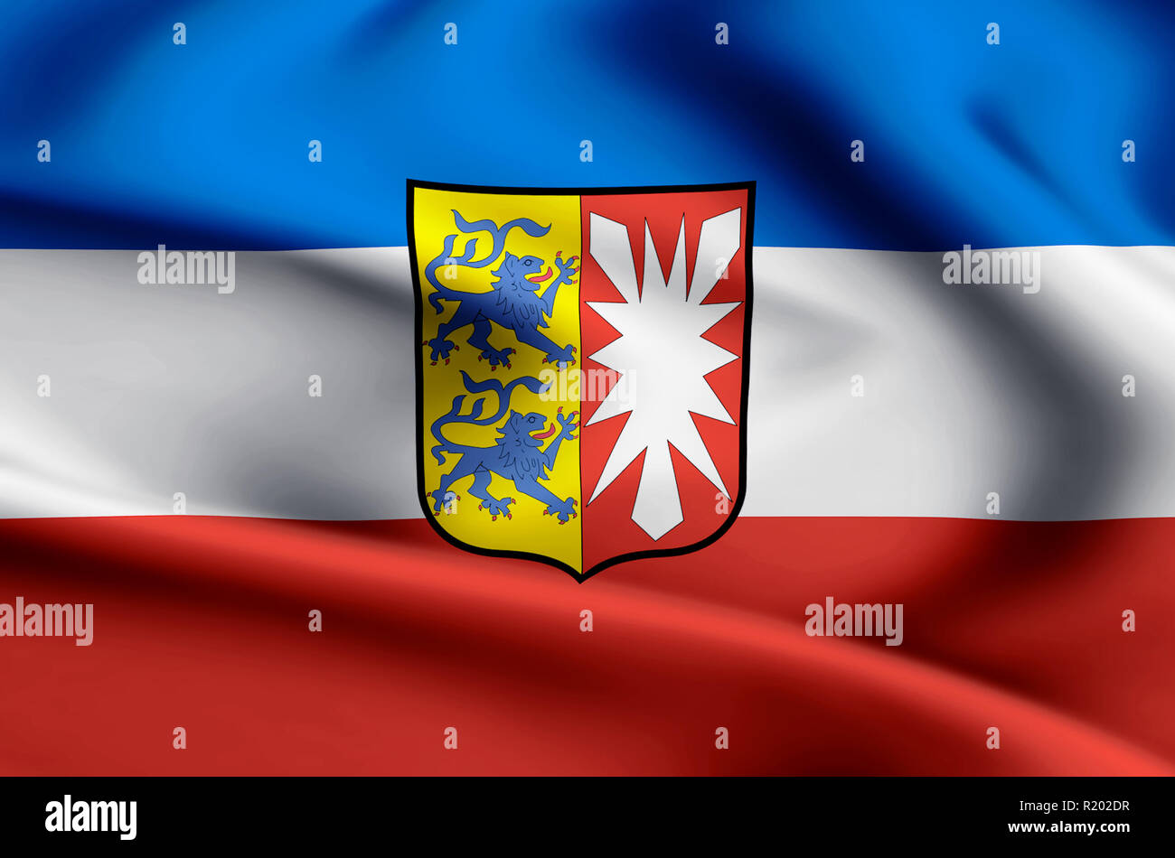 schleswig-holstein-modern-and-realistic-closeup-flag-illustration