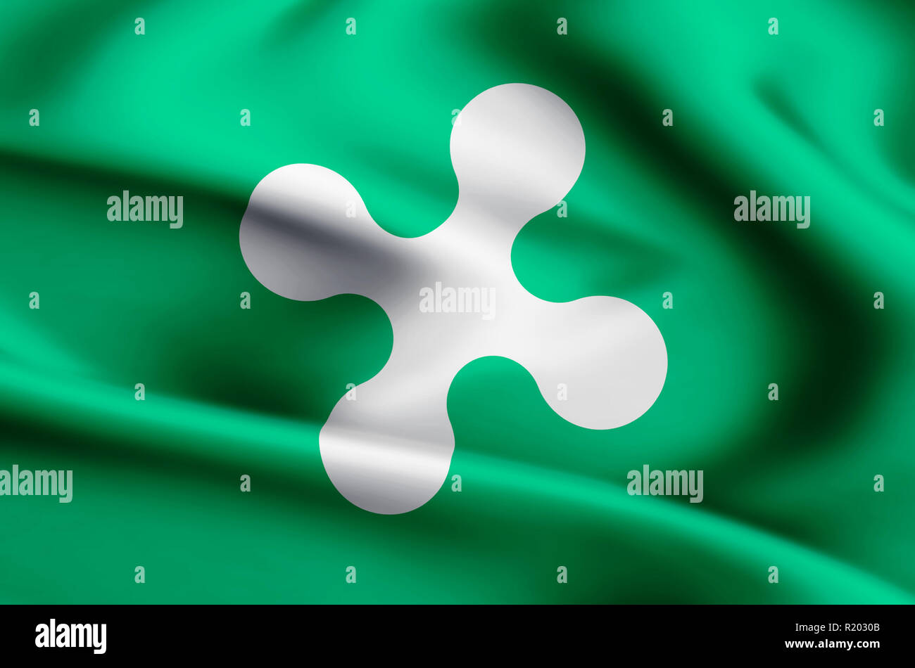 Lombardy modern and realistic closeup flag illustration. Perfect for