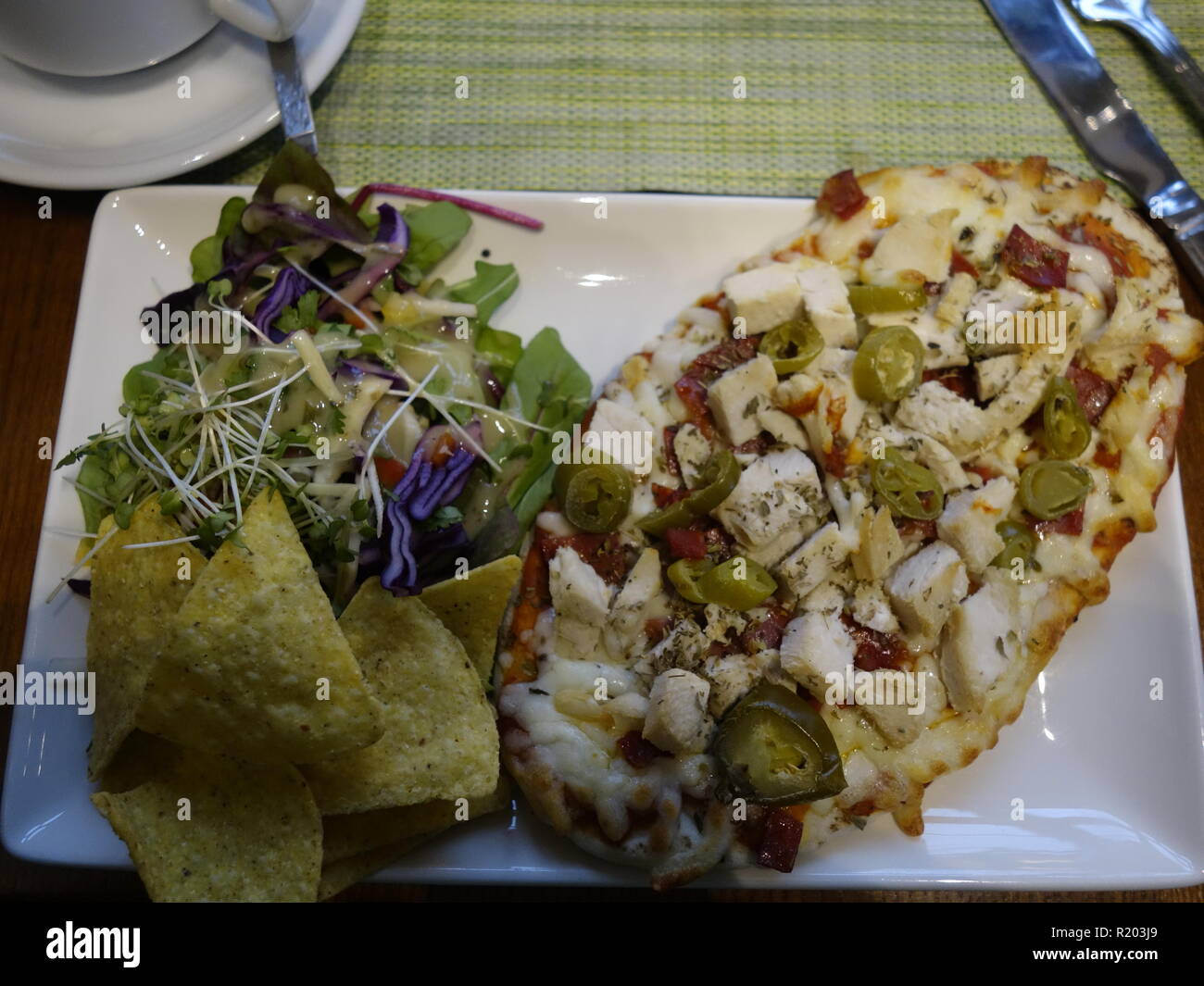spicy meat pizza Stock Photo Alamy