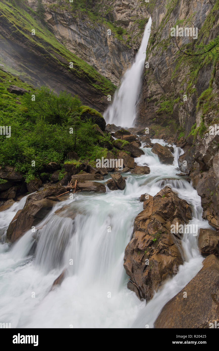 Goessnitz waterfall at Hohe Tauern National Park, Carinthia, Austria Stock Photo