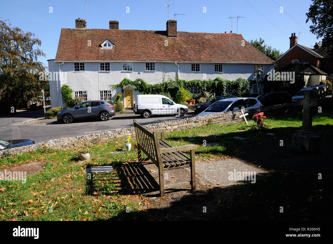 Church Cottages, Essendon, Hertfordshire, stand opposite St Mary’s