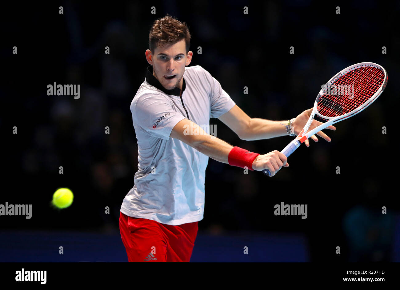 Austria S Dominic Thiem In Action In The Men S Singles During Day