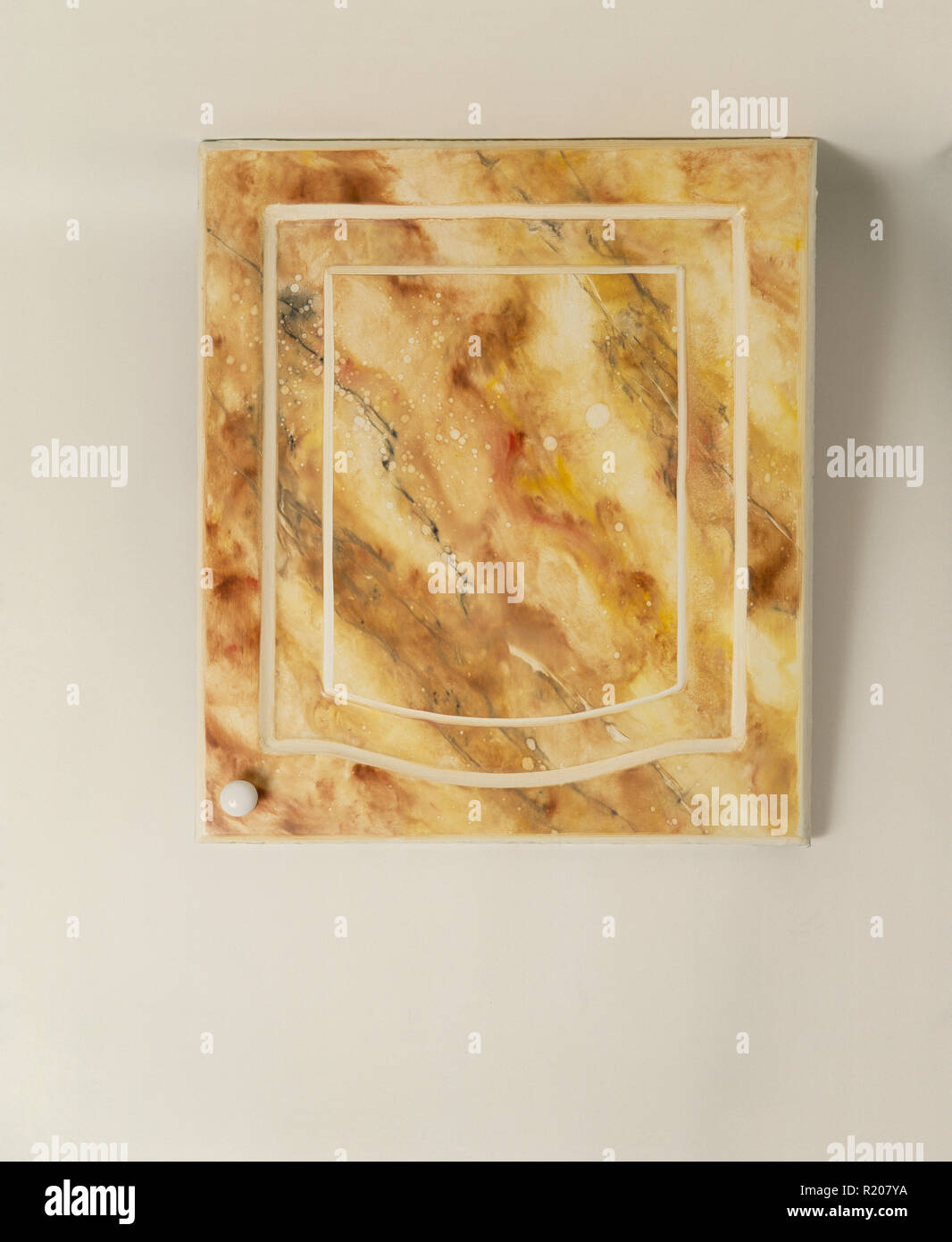 Changing kitchen cupboard doors with paint effects Stock Photo Alamy