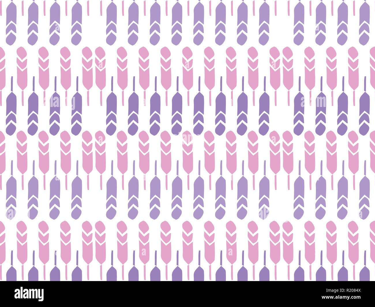 Seamless background pattern with abstract feathers. Vector illuctration. Stock Vector