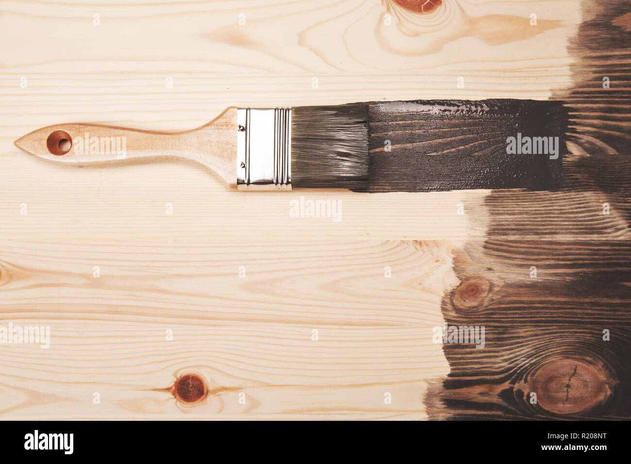 Grey Color Painting On Wooden Table Or Fence Or Wall Or Flour