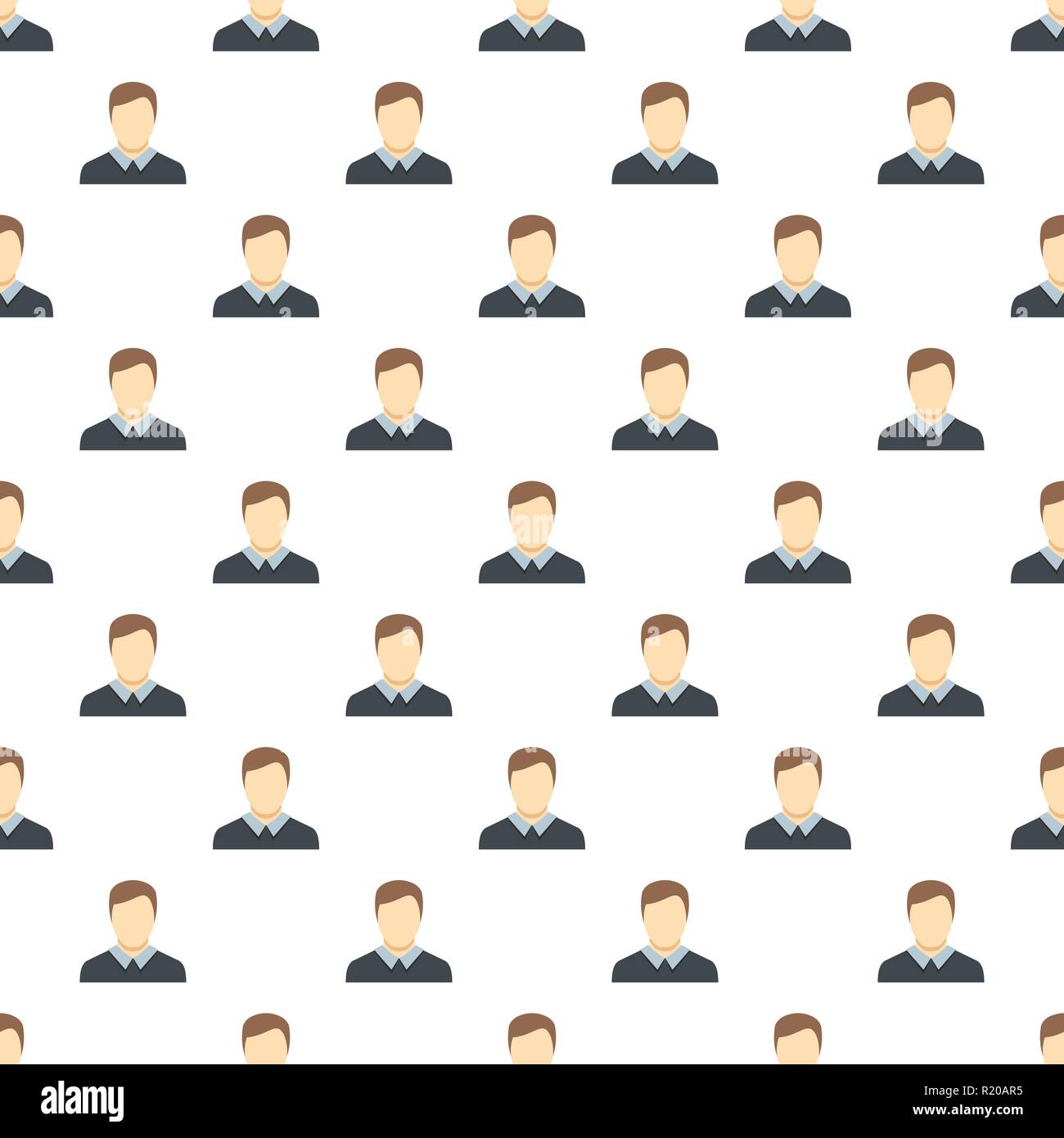 Man avatar pattern seamless in flat style for any design Stock Vector ...