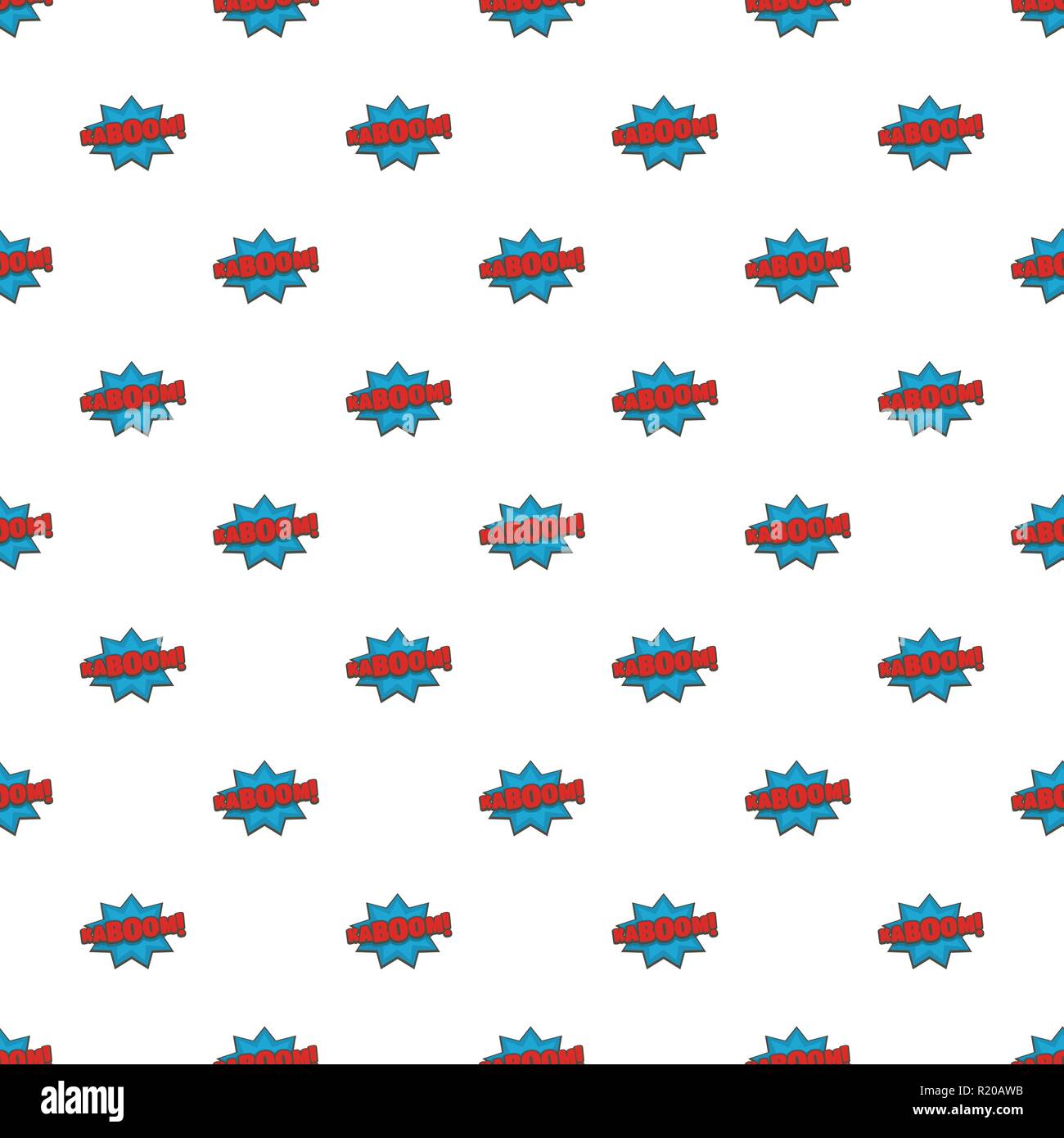Comic boom kaboom pattern seamless in flat style for any design Stock Vector
