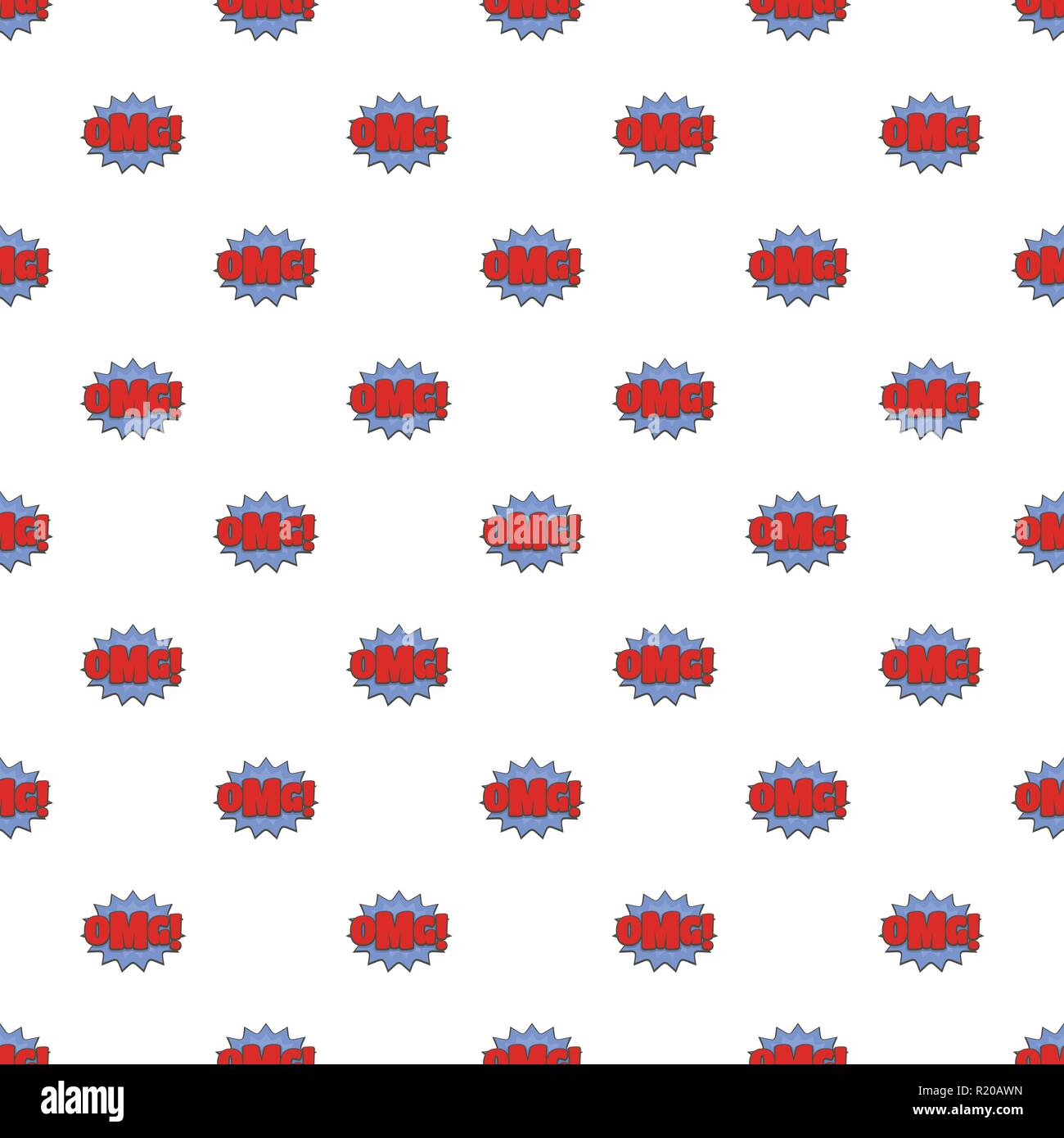 Omg Pattern Comic boom omg pattern seamless in flat style for any design Stock ...