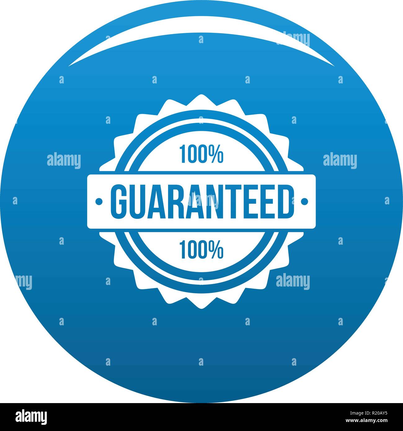 Guaranteed logo. Simple illustration of guaranteed vector logo for web