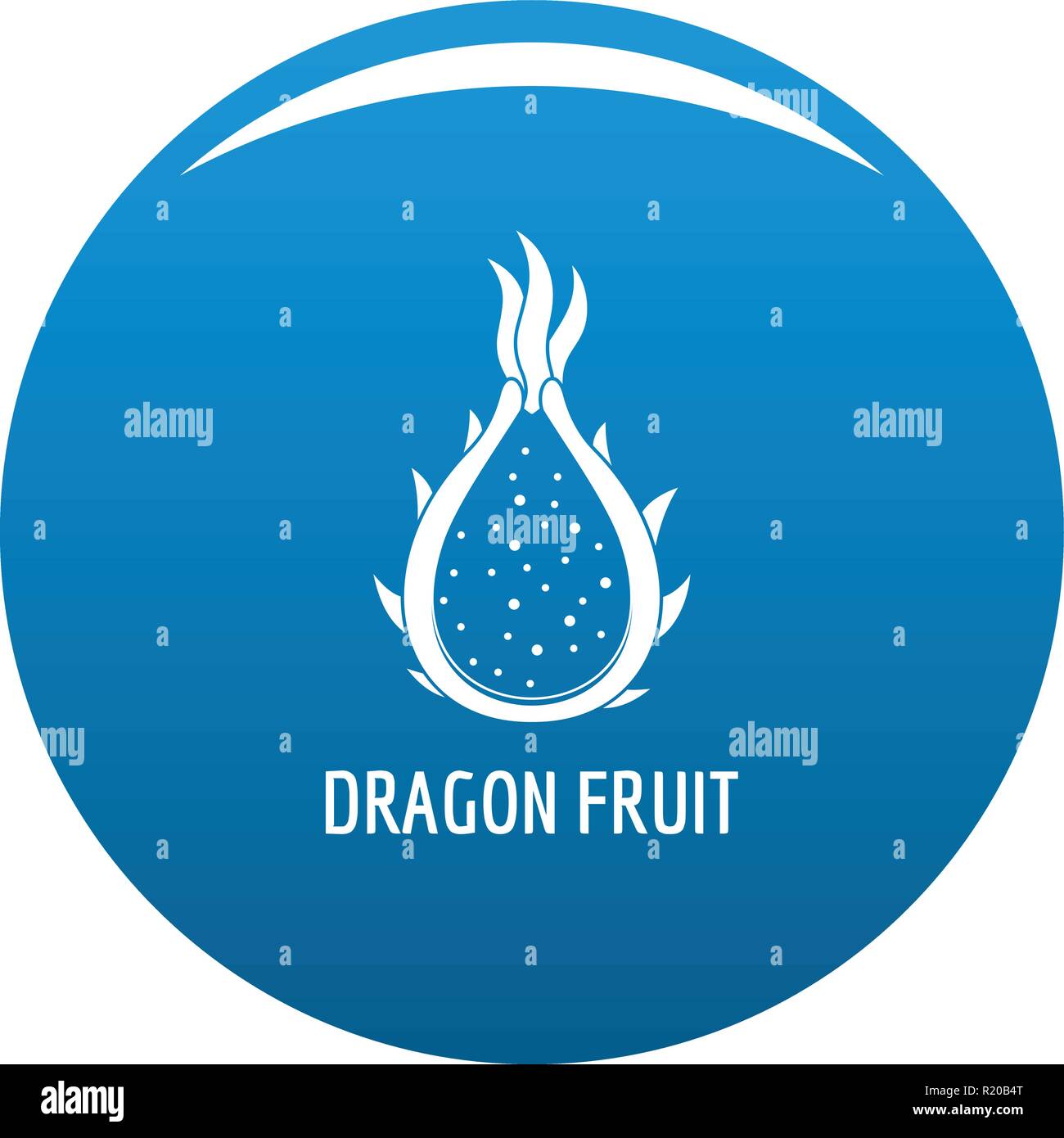 Dragon fruit icon vector blue circle isolated on white background Stock ...