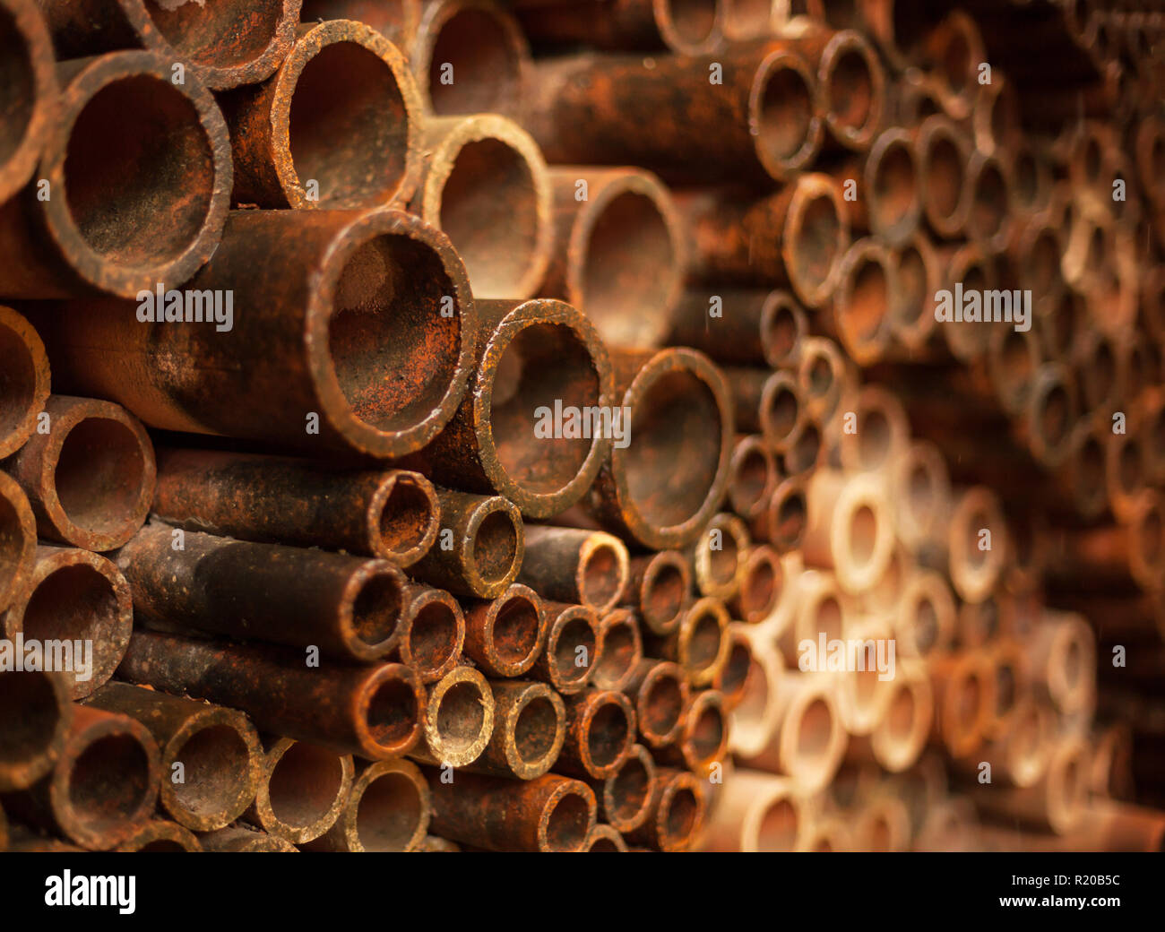 old rusty pipes decorating wall background design, wallpaper, backdrop