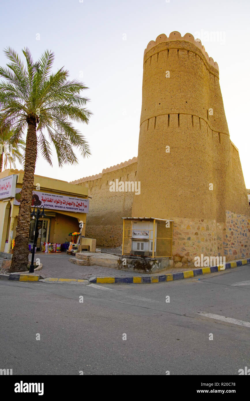 Oman Street View Dubai Street View Of Nizwa Famous Fortification, Oman Stock Photo - Alamy