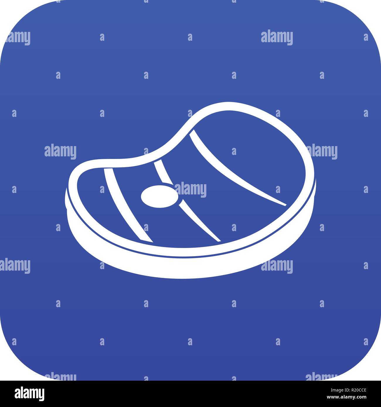 Steak of meat icon digital blue Stock Vector Image & Art - Alamy