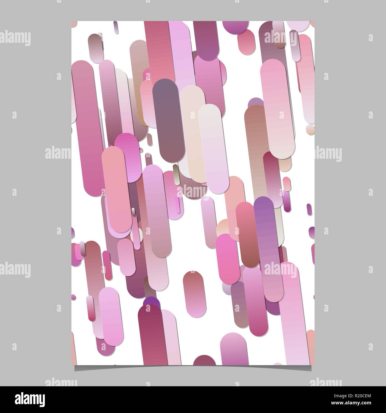 Pink abstract modern gradient stripe pattern flyer background template - vector design Stock Vector