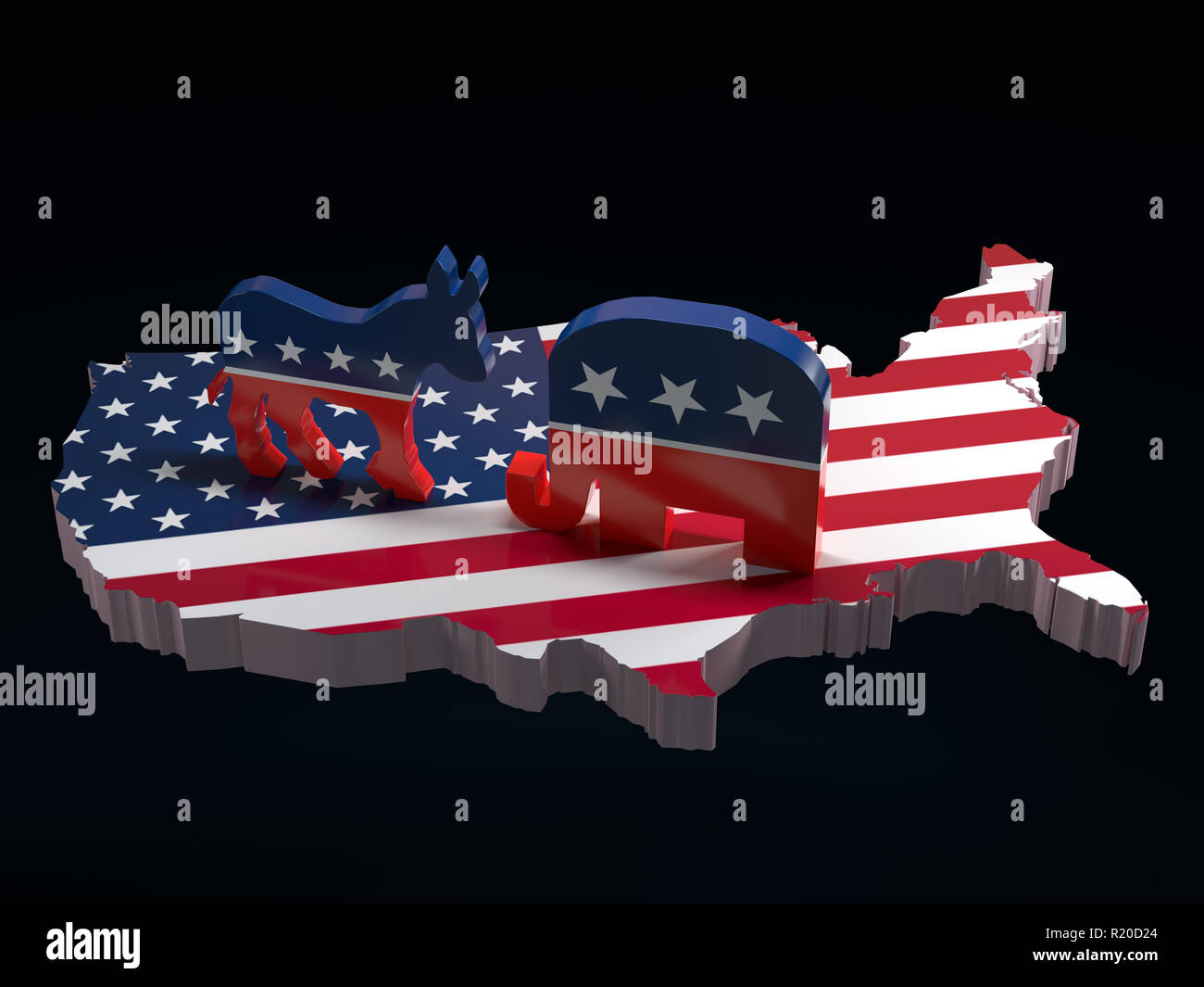 Democratic And Republican Symbols High Resolution Stock Photography and ...