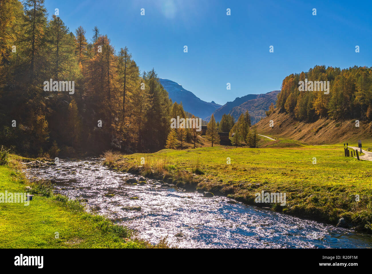 alpe devero autumn mountain landscape Stock Photo - Alamy